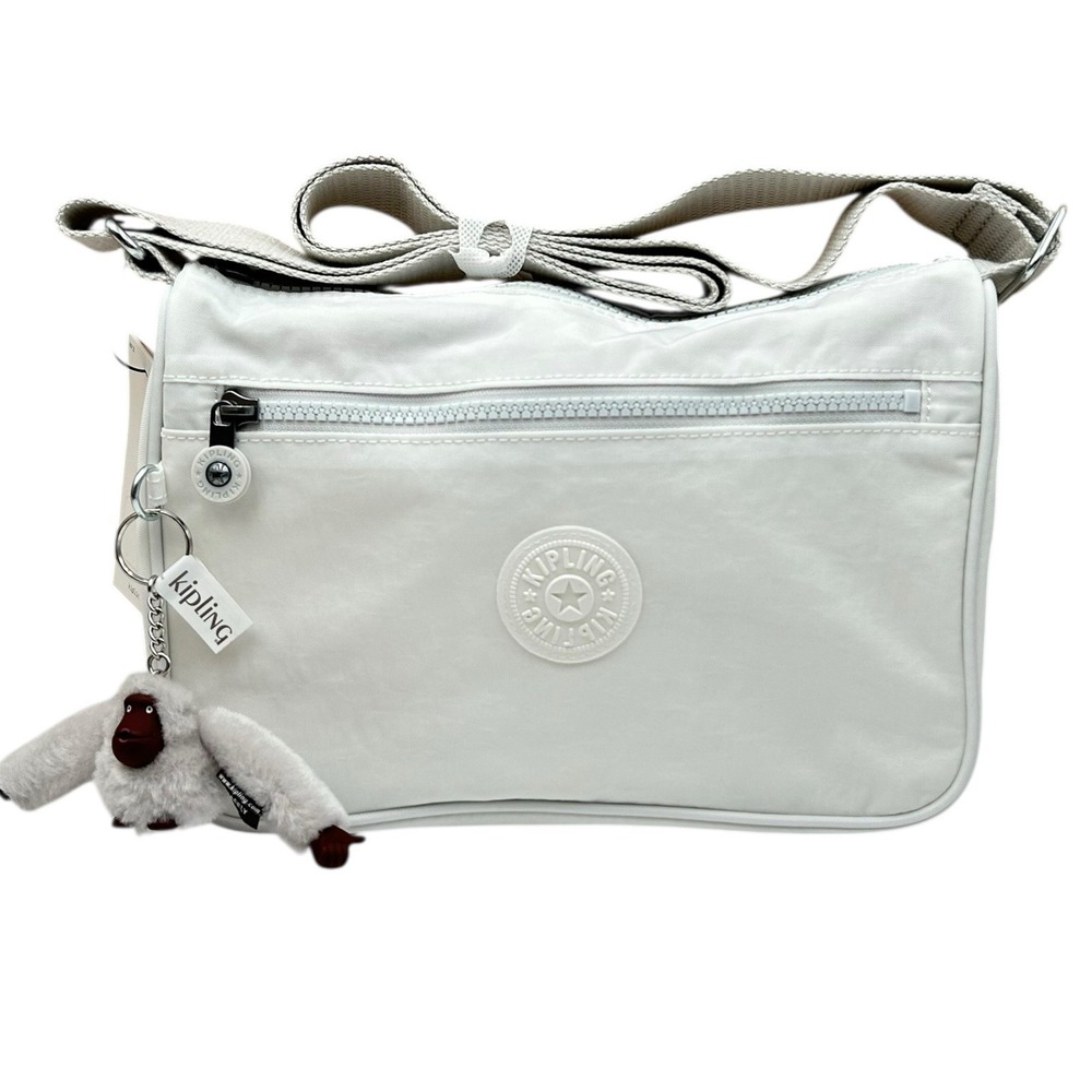 Kipling Callie Crossbody Bag‎ Alabaster Tonal-White Water-resistant Travel Purse